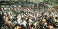 Η μάχη του Μαρτσιάνο στην κοιλάδα Κιάνα…Πίνακας του Ντα Βίντσι το έργο του Τζιόρτζιο Βαζάρι